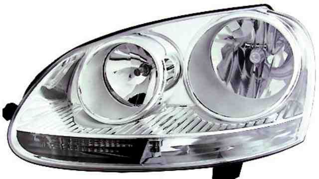 Farol Direito Vw Golf V 03-08 Cromada