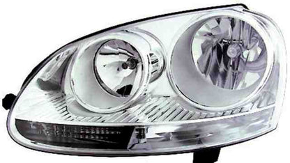 Farol Direito Vw Golf V 03-08 Cromada