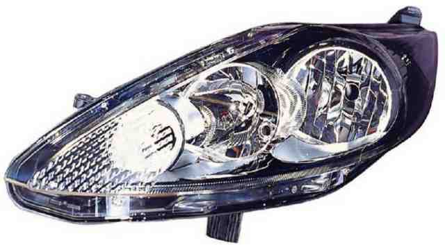 Farol Esquerdo Eletrico C/ Motor Ford Fiesta VI 3 / 5P 08-13 Mascara Preta