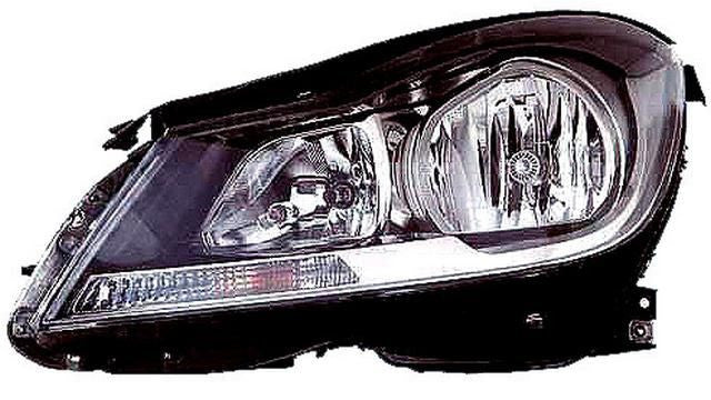 Farol Esquerdo Mercedes W204 C Class 10-14 Mascara Preta