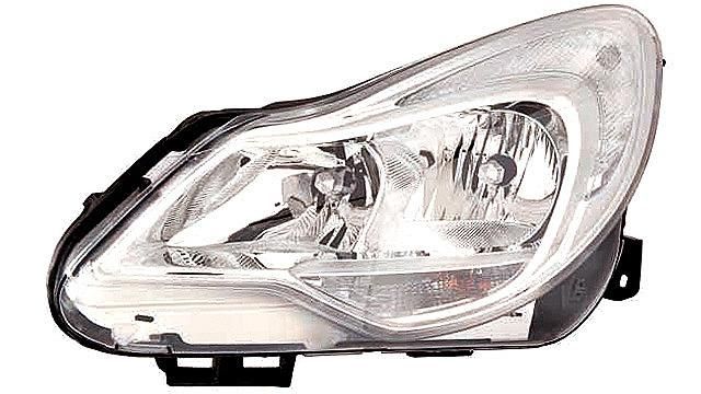 Farol Esquerdo Opel Corsa D 11-14 Cromado