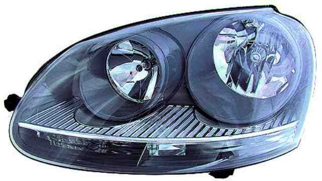 Farol Esquerdo Vw Golf V 03-08 Mascara Cinza