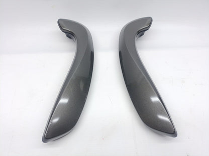 Kit Puxadores Porta Frente Renault Megane III Cinza 08-15