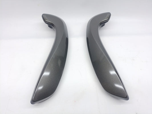 Kit Puxadores Porta Frente Renault Megane III Cinza 08-15