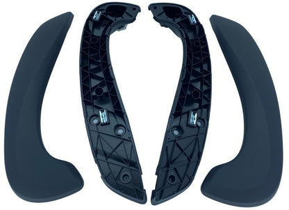 Kit Puxadores Porta Frente Renault Megane III Preto Mate 08-15
